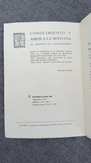 Mapa La Pedriza Guía cartográfica 1988