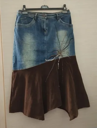 Gonna jeans e velluto Diana Gallesi