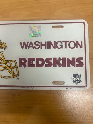 Placa Vintage Redskins Washington NFL