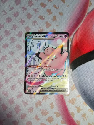 Carta Pokémon Full Art Clefairy EX de Lilya. ESP