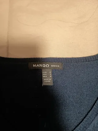 Jersey Mango azul mujer