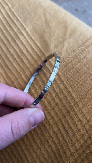 Pulsera Love Cartier Acero Plateada 4mm