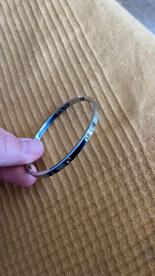 Pulsera Love Cartier Acero Plateada 4mm