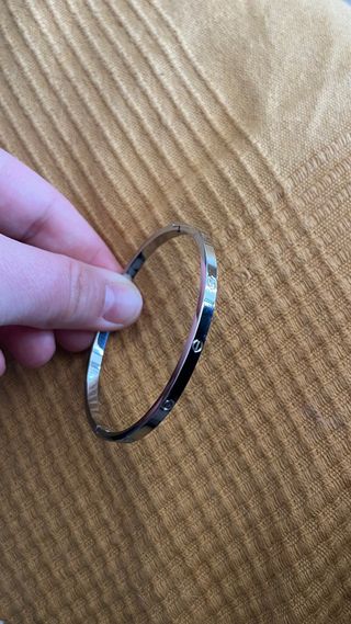 Pulsera Love Cartier Acero Plateada 4mm