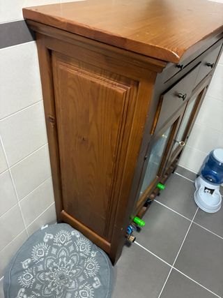 Mueble alacena rústico botellero