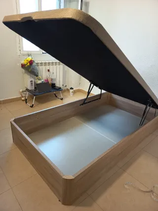 Canapé abatible madera y tela