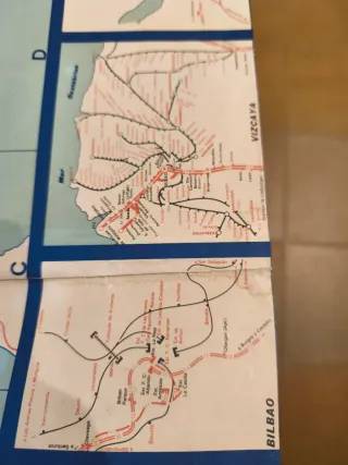Mapa Ferroviario España y Portugal 1974