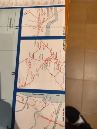 Mapa Ferroviario España y Portugal 1974