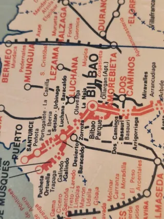 Mapa Ferroviario España y Portugal 1974