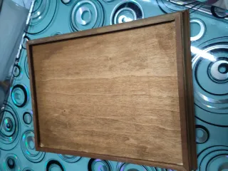 Vassoio in legno decorato con fate e fiori