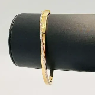 Bracciale tipo Cartier rigido con vite