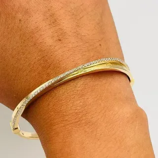 Bracciale tipo Cartier rigido con vite