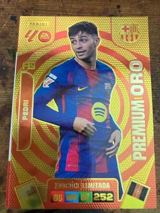 Carta Pedri Panini Premium Oro FCB