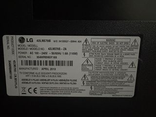 Televisión, TV LG LED 42 Negra Smart TV