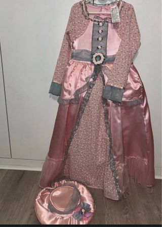 Disfraz infantil dama rosa y azul talla 5-7 años