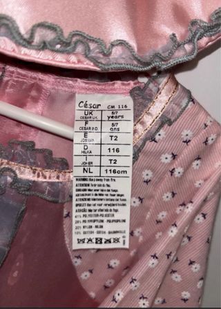 Disfraz infantil dama rosa y azul talla 5-7 años