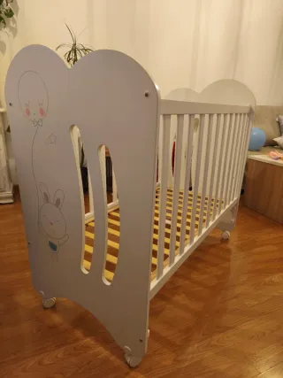 Cuna Micuna madera blanca 60x120