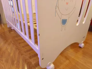 Cuna Micuna madera blanca 60x120