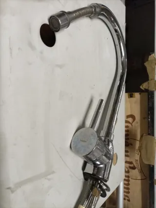 Grifo de Cocina Flexible Plateado