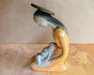 Figura Virgen con Niño Jesús Vintage