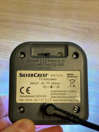 Silver Crest Simulador TV - Alarme Ladrões