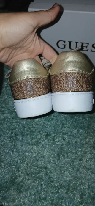 Tênis Guess Originais Castanho Dourado 38