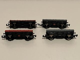 Lote 4 vagones bordes bajos 2 ejes Ibertren N