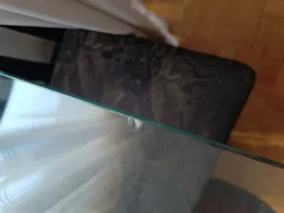 Mesa de comedor cristal y madera