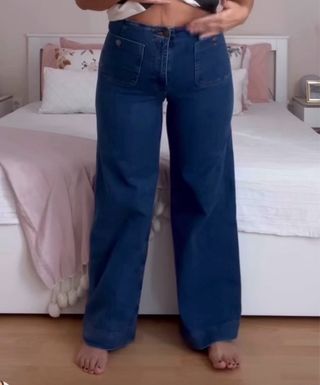 Jeans Stradivarius D77 Azul