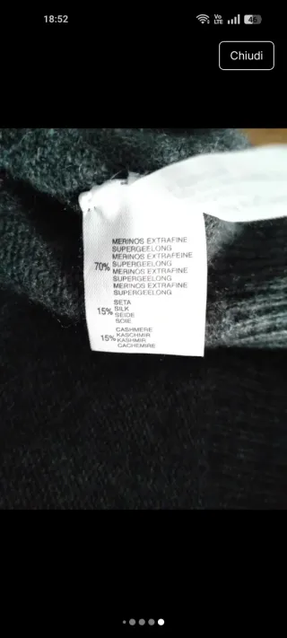 Cardigan cashmere-merinos-seta grigio scuro