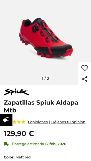 Zapatillas Spiuk BTT Rojas talla 37