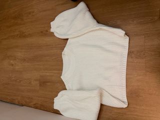 Jersey blanco manga abullonada