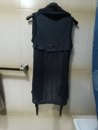 Chaleco largo mujer gris talla única