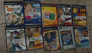 PS2 Slim Negra + Caja + juegos y accesorios