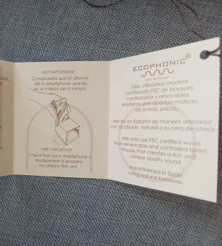 Amplificador Ecophonic para móviles.