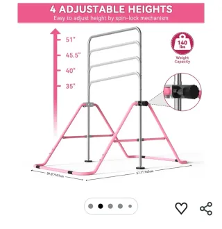 Barra Gimnasia Infantil Rosa