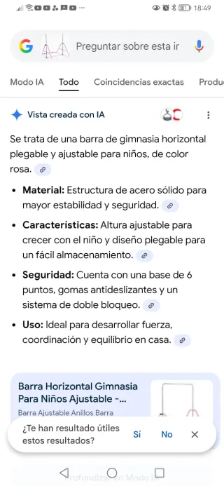 Barra Gimnasia Infantil Rosa