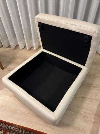 Puf piel IKEA ÄLVROS beige