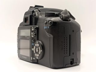 Canon EOS 350D fotocamera digitale con accessori.