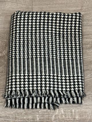 Maxi bufanda cuadros blanco y negro