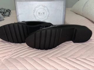 Mocasines M&M Collection Mujer Negro Charol