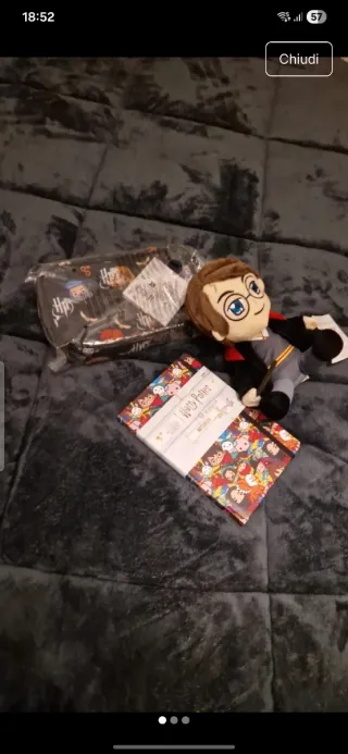 Lotto Harry Potter: peluche e quaderno