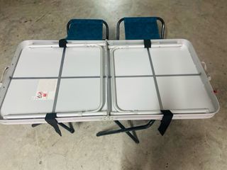 Mesa y Sillas Camping Decathlon Azul