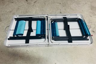 Mesa y Sillas Camping Decathlon Azul