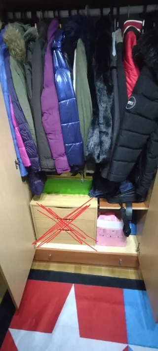 Armario de madera 3 puertas