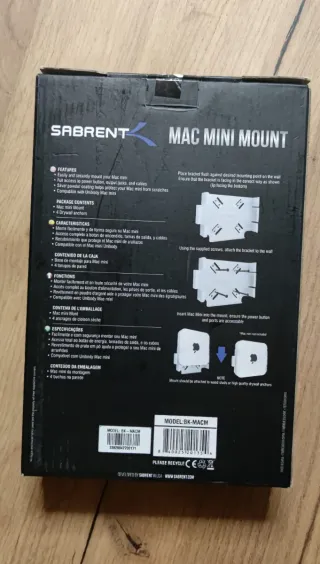 Soporte pared VESA Mac Mini / Time Capsule blanco