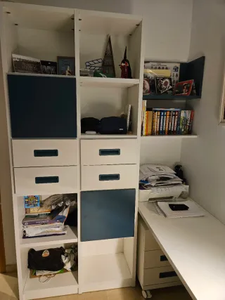 Dormitorio juvenil litera y escritorio