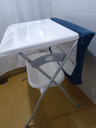 Bañera Plegable Bebé con Cambiador