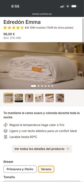 Duvet/Nórdico Emma 240x220 Nuevo