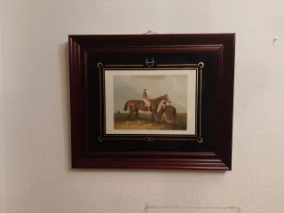 Coppia di quadri classici con cavalli